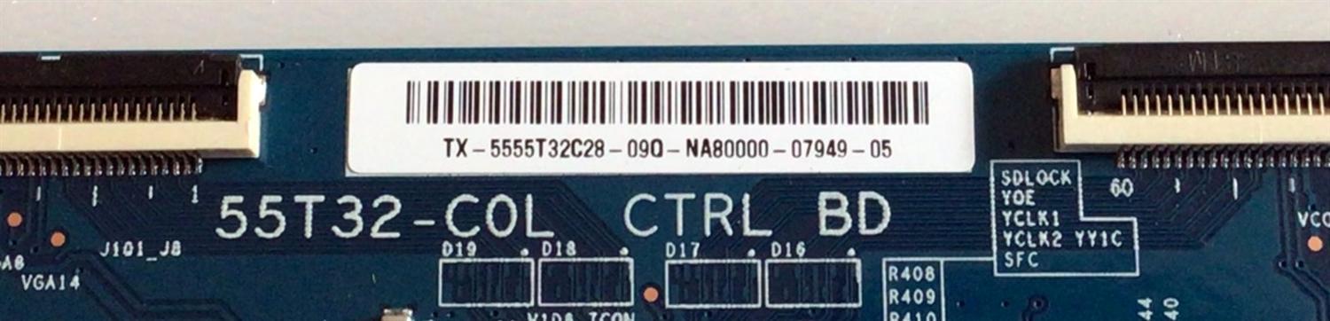 KIT DE TARJETAS PARA TV TCL / NUMERO DE PARTE MAIN 08-CS55CUN-OC411AA / 40-MST10S-MAE4HG / 08-MS10S01-MA200AA / MA300AA / V8-ST10K1-LF1V12 / T-CON 55.55T32.C28 / 5555T32C28 / FUENTE 08-L141WA2-PW220AB / 40-L141H4-PWG1CG / PANEL LVU550ND1L / MODELO 55S405 - Imagen 3